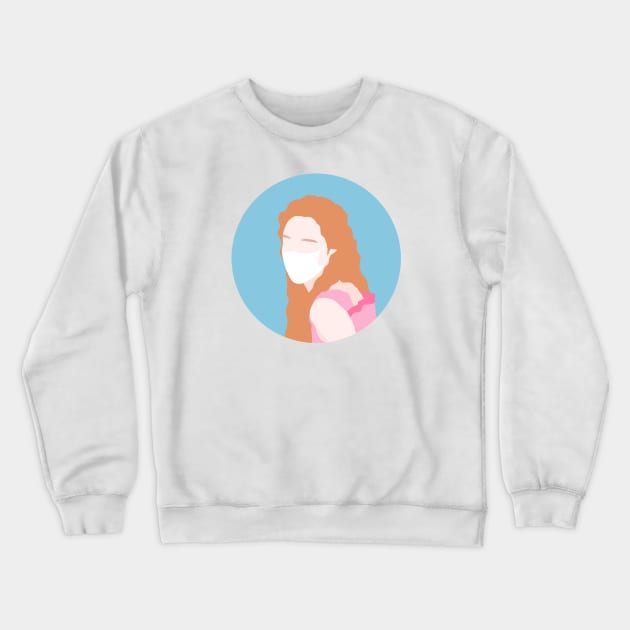 Girl in mask Crewneck Sweatshirt by Wadul